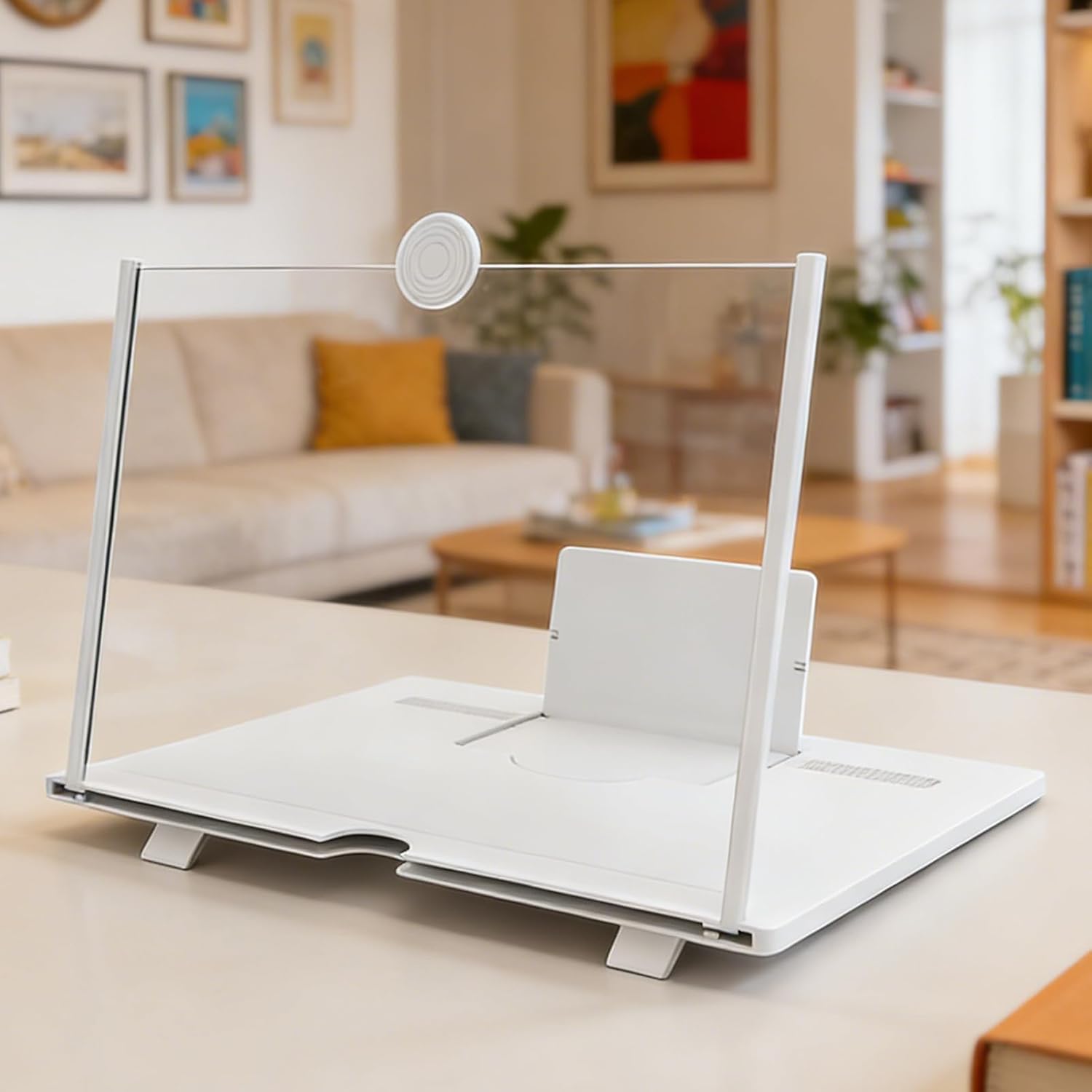 Mobile Screen Enlarger - HD Magnifying Amplifier for Cell Phones | Transparent Lens with Adjustable Angle Stand, Lightweight Design for Watching Videos Reading and 10.24x6.89x0.39 in