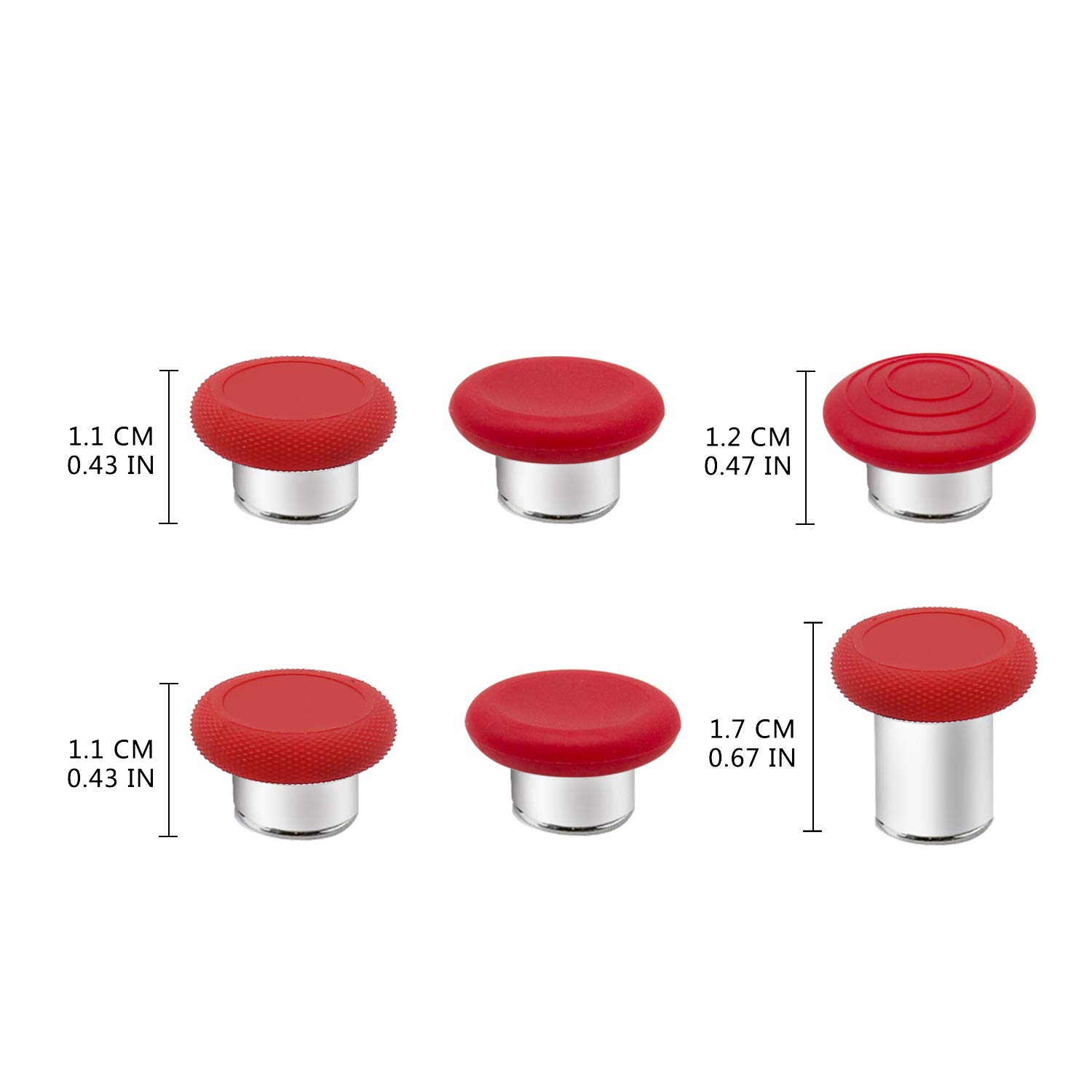 EASEGMER Elite Series 2 Swap Thumbsticks, 6 in 1 Metal Thumb Sticks for Xbox one Elite Series 2 Controller & Elite Series 2 Core(Pale)