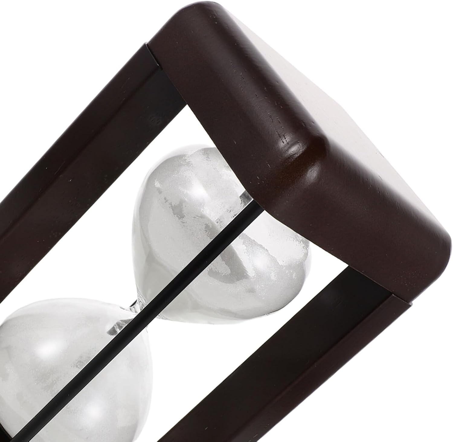 Uonlytech ガラス製砂時計タイマー 60分計 無垢材使用 ヴィンテージ風デスクトップ装飾 家庭 オフィス レストラン用管理ア