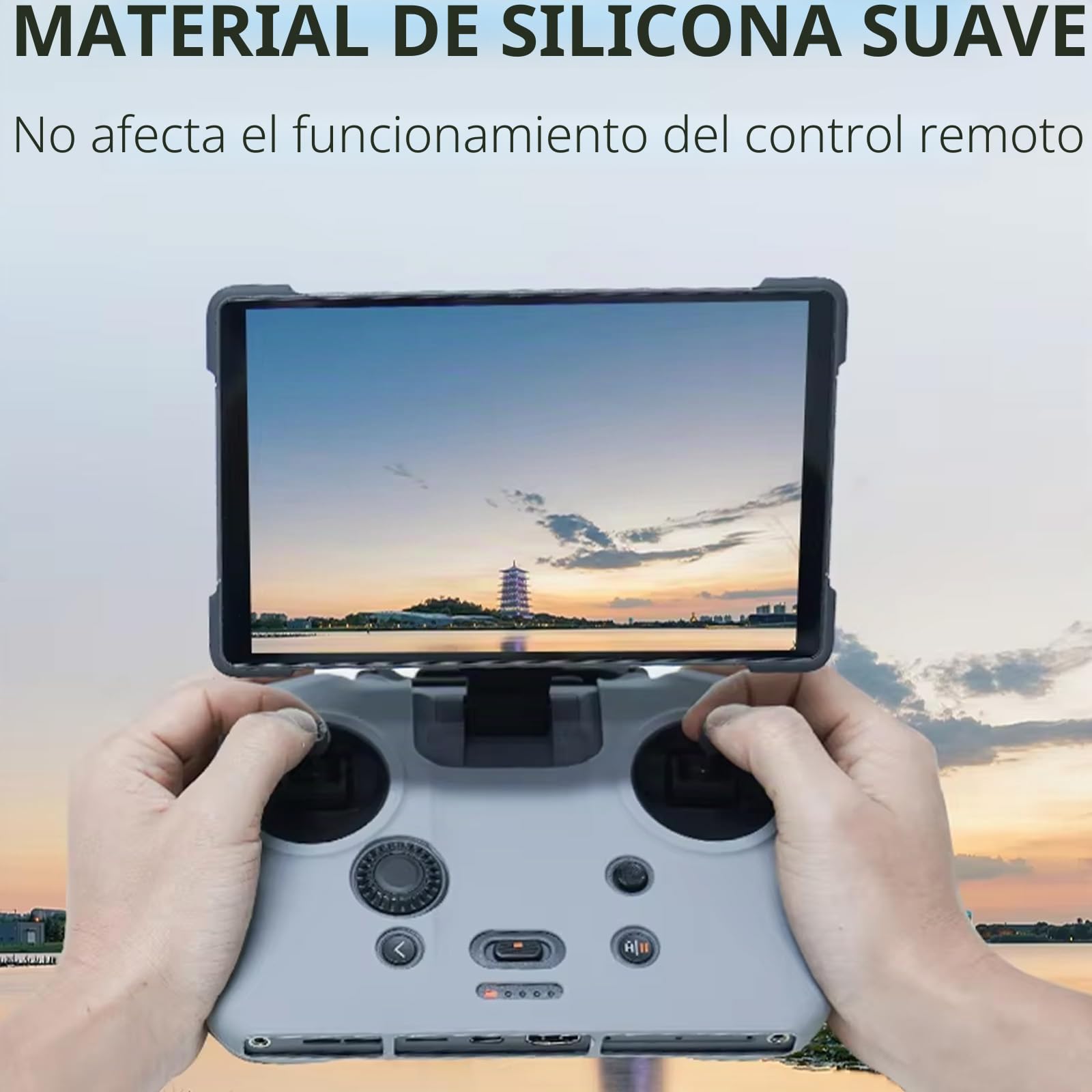 Funda Protectora para dji RC Pro 2, Control Remoto Funda Silicona + Pantalla Protector, Accesorios para dji Mavic 4 Pro/dji RC Pro 2 (Black)