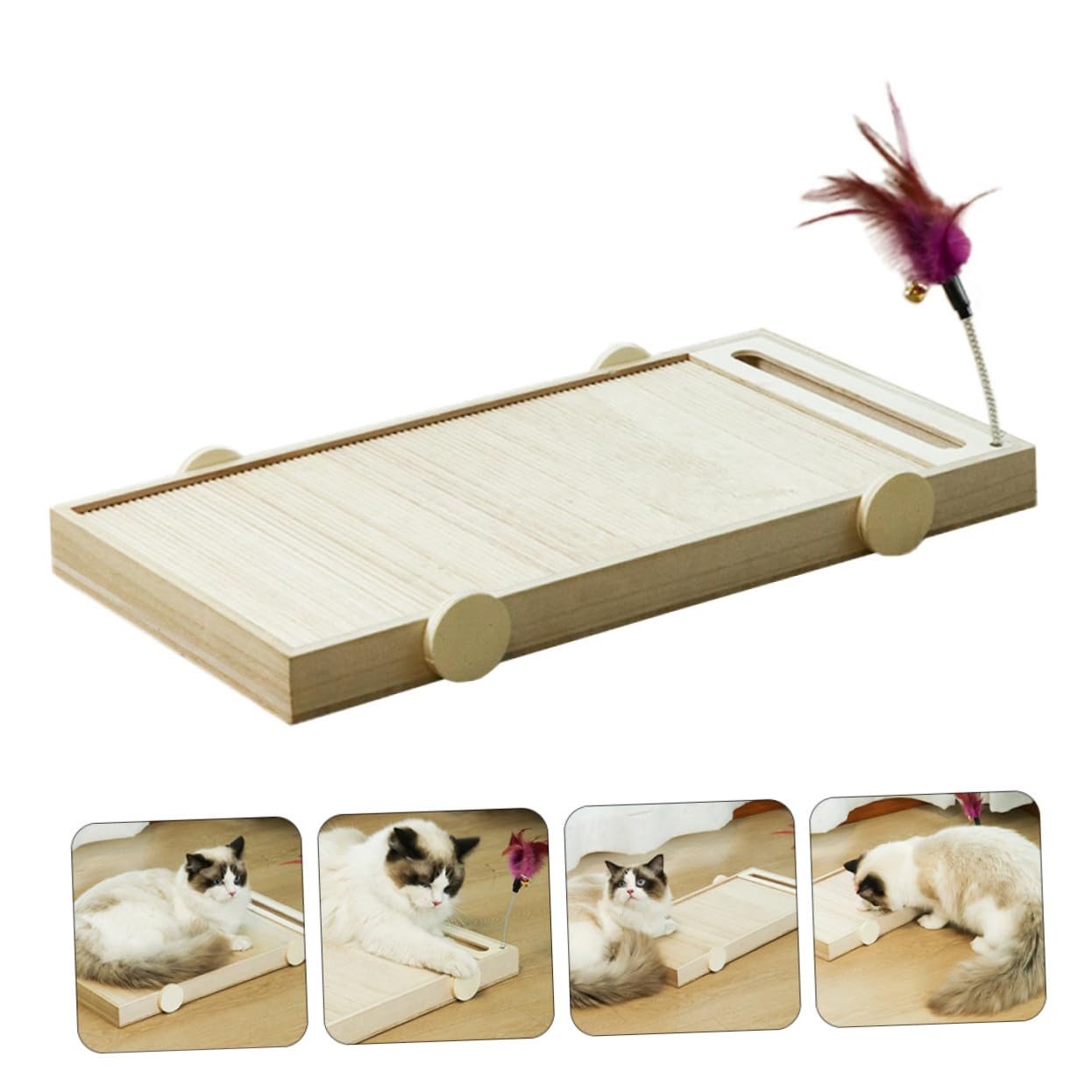 Hohopeti Tiragraffi Protezione Composito in e per Resistente Materiale Gatti Gioco con Funzione di in Accessori Divano per Animali Attivi Domestici