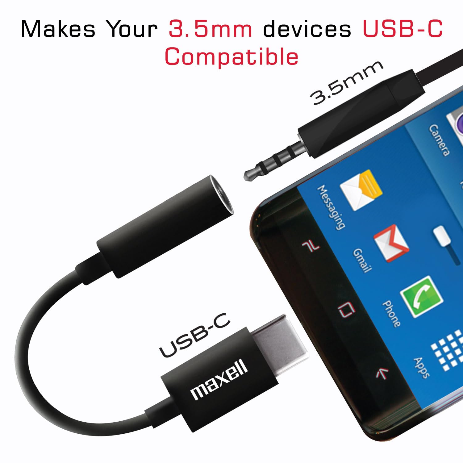 Amazon.com: Maxell Sync Up USB-C to 3.5mm Headphone Adapter