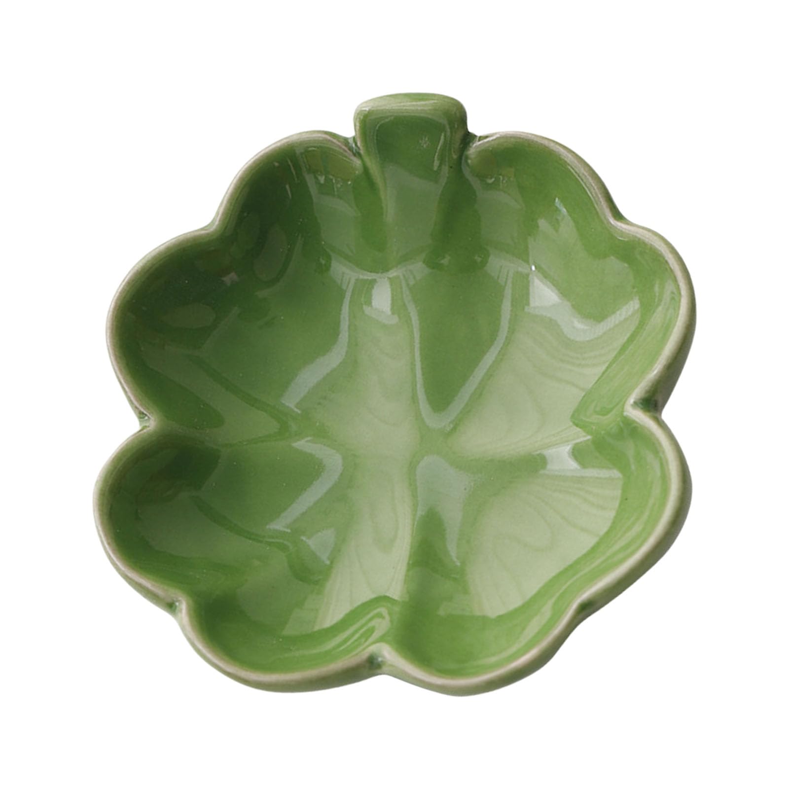 HDOYTXXM Clovers Jewelry Organizers Ceramic Tray with Multiple Compartment Elegant Home Decoration Clovers Designs Jewelry Display Tray