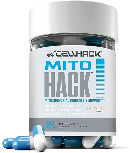 MITOHACK - Suplementos de urolitina A y espermidina diseñados con fórmula mitocondrial avanzada para apoyar el antienvejecimiento y la longevidad,