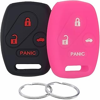 REPROTECTING Silicone Rubber Key Fob Cover Compatible with 2003-2015 Honda Civic SI Hybrid EX Accord CR-V EX SE Pilot Element KR55WK49308 N5F-A05TAA N5F-S0084A
