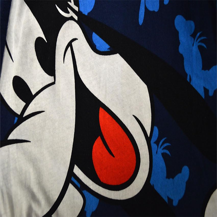 MJC Mens Disney's Big Goofy Faces Cotton Boxer Shorts (Small) Blue3