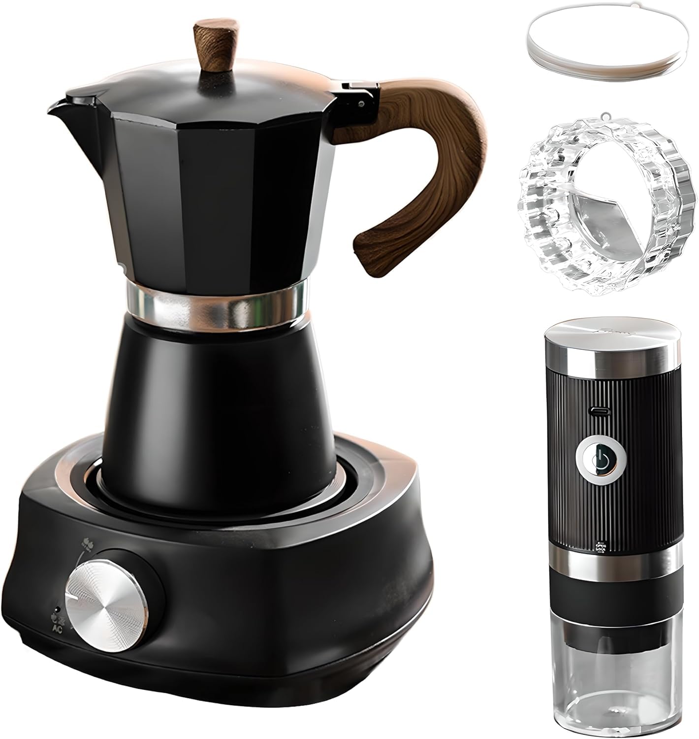 Kawiarka Moka, 300 Ml, Ekspres Do Espresso Na Kuchenkę black