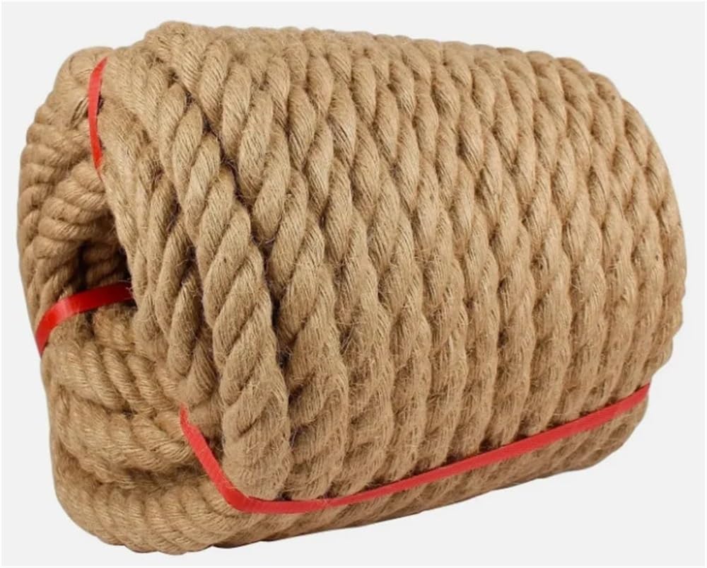 Corda di iuta, Corda di iuta naturale, diametro 8-14 mm, lunghezza 5-30 metri, adatta for decorazioni artigianali fai-da-te e for graffiare animali domestici.(10m,14mm)