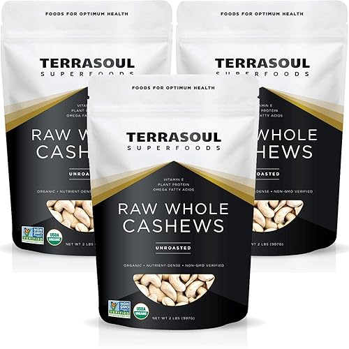 Terrasoul Superfoods Anacardos orgánicos (Enteros), 6 libras