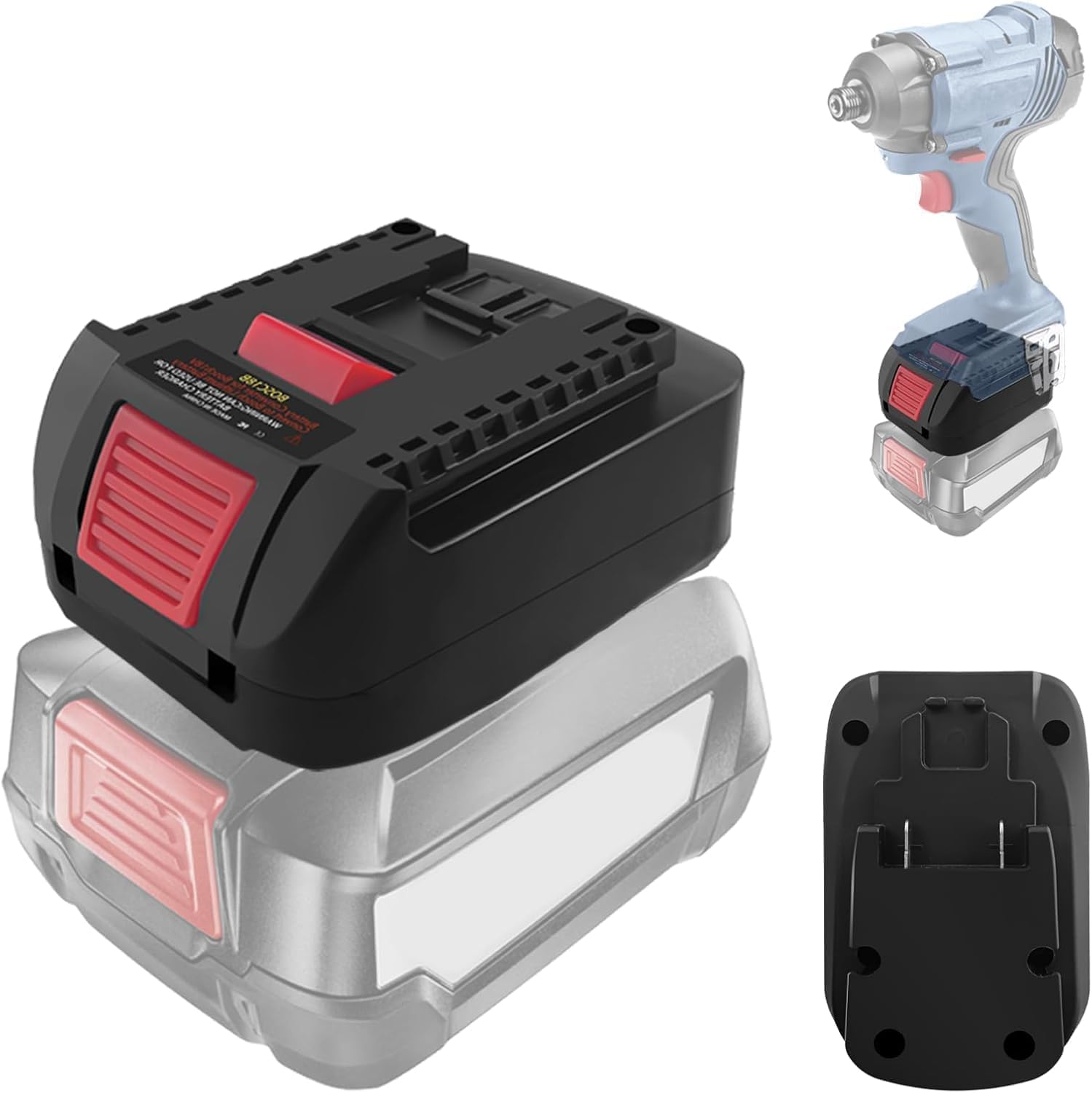 BOSC18B for Bosch PBA to GBA Battery Adapter (Converter for Bosch Home and Garden 18V Battery to Professional 18V System Battery Power Tools)(Green to Blue)