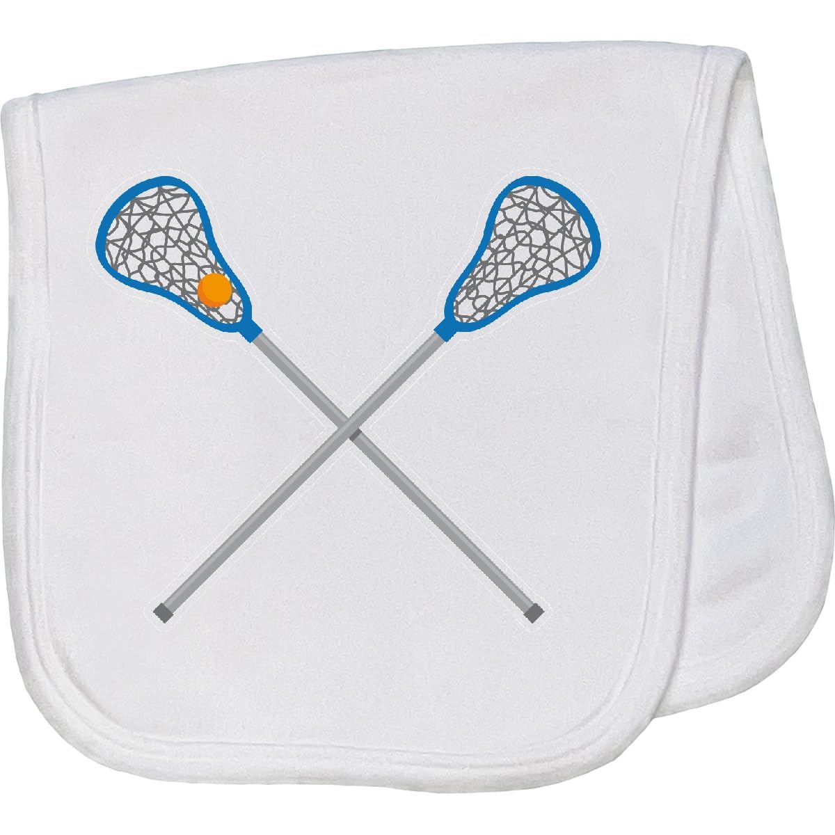 inktastic Lacrosse Sticks Future Player Outfit Baby Burp Cloth White 3cbc9