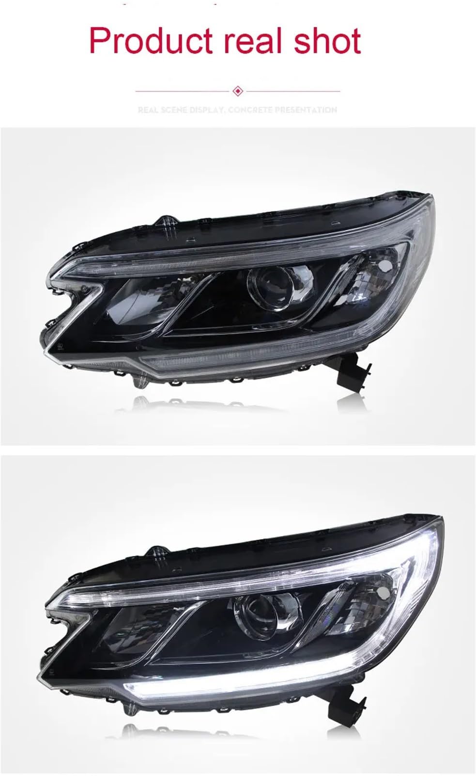Gruppo Faro per Auto CRV 2015-2016, aggiornamento Faro Auto DRL indicatori di direzione Anteriori Plug And Play (Lampadina)