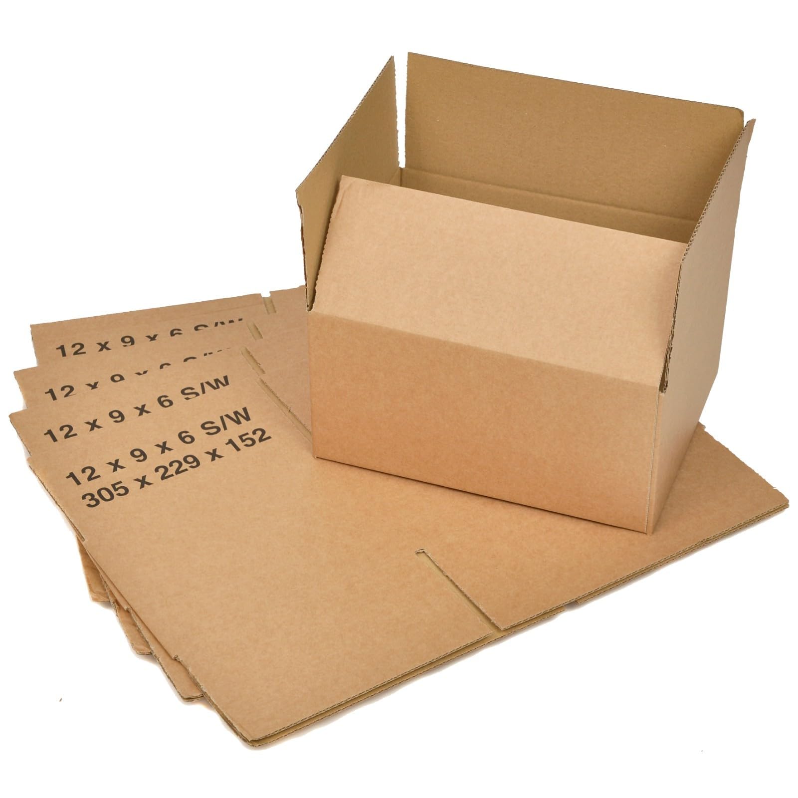 Bag-It Brown 25X Single Wall Cardboard Packing Boxes 12"X9"X6" (305X229x152mm) Small Parcel Shipping Mailing Postal Gift Cube Postal Shipping Box Mailing Cartons Shipping Boxes