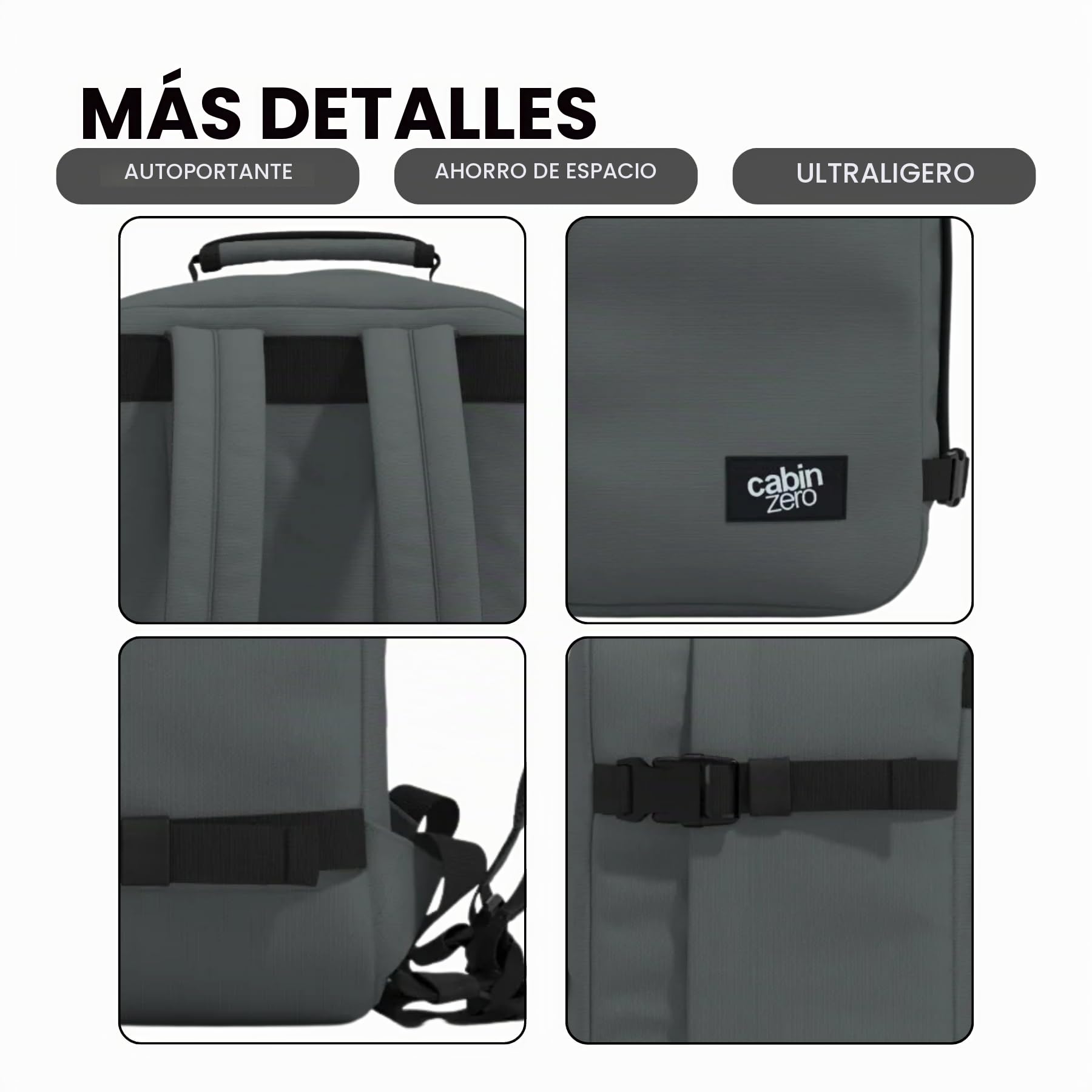 CLASSIC BACKPACK 44L CABINZERO ORIGINAL GREY 36x51x19 UNISEX ADULTOS