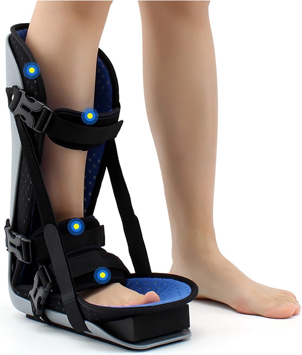 Foot Drop Splint Guard Ankle Brace Support Plantar Fasciitis Posterior Night Splint for Soreness Relief,Foot Pain and Stretching,Fits Right Or Left (Size : Small)