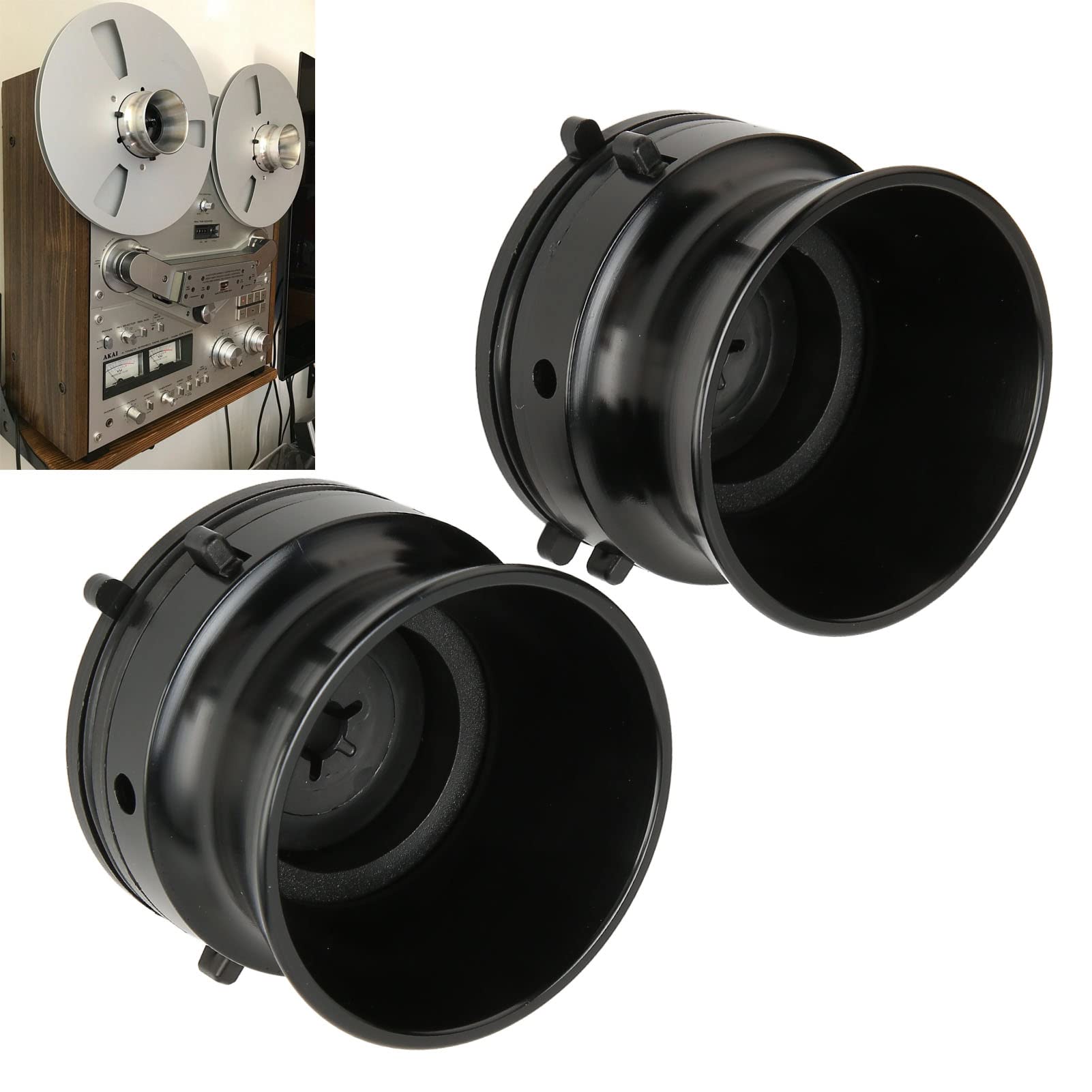 Annadue 1 par de Abridores de 10 Pulgadas para Studer, para Akai, para , etc., Adaptadores Universales Nab Hub, Fácil instalación. Negro