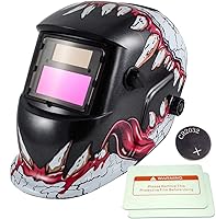 Vista 1 de iMeshbean® Pro Cool Solar Power - Casco de soldadura con oscurecimiento automático con función de molienda y 2 cubiertas de lente extra Arc Tig Mig