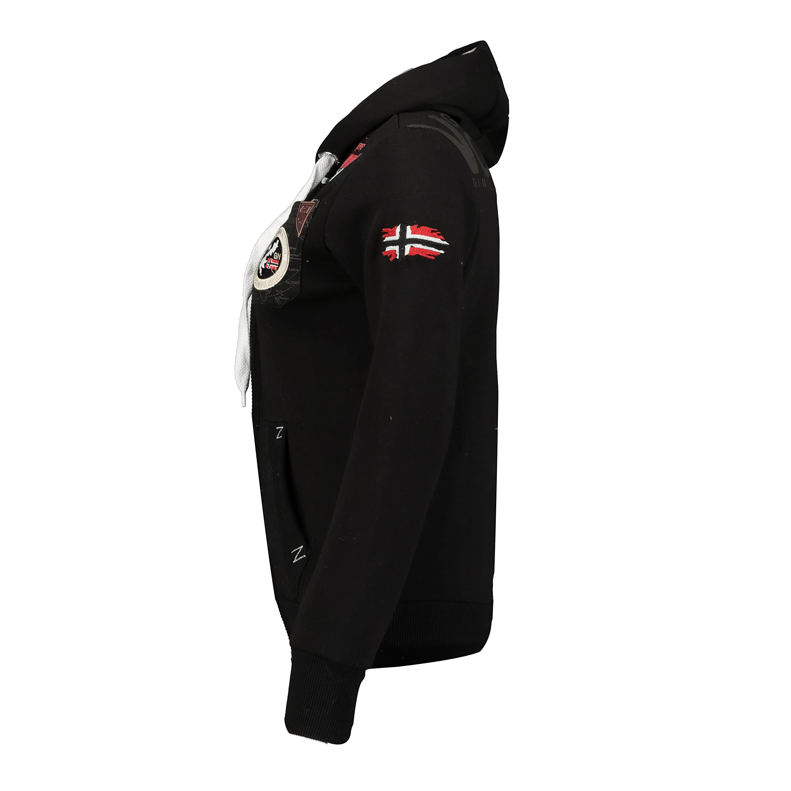 Geographical Norway Fespote Lady - Sweat Femme Zip Capuche Poches - Sweatshirt Manches Longues Chaud Hoodie Veste - Pull Femmes Saison Printemps Ete Automne Hiver