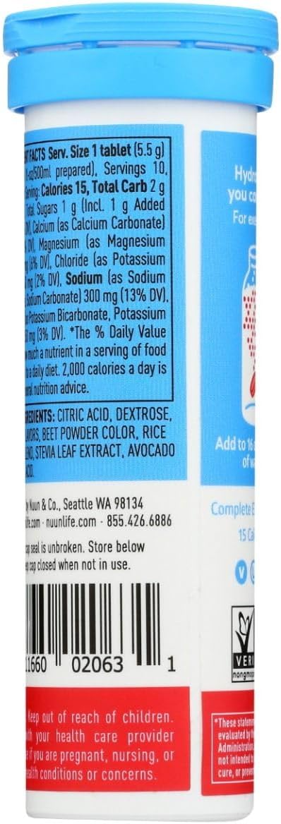 Nuun Hydration Drink Tab - Active - Fruit Punch - 10 Tablets - Case of 6