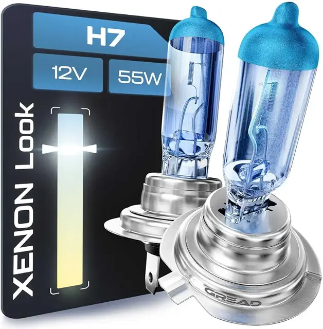 Lâmpada Super Branca H7 55W 12V 8500K para Faros Delanteros - Pacote de 2
