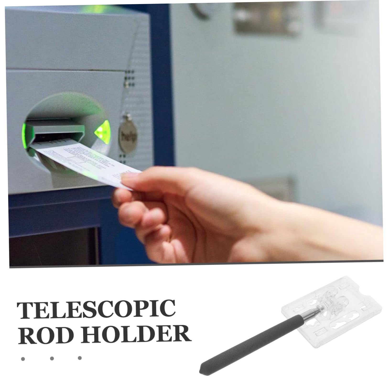 GLEAVI 5pezzi Porta Carte Di Per Parcheggio Asta Telescopica Per Facilitare Delle Tariffe Strumento Pratico e Durevole Per Auto