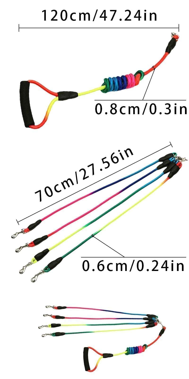Nylon Guinzaglio Cani,4 in 1 Cane Guinzaglio,Guinzaglio multifunzione,Guinzaglio per Cani regolabile,Multi Guinzaglio per Animali Domestici,Ottimo per passeggiate ed escursioni con animali domestici