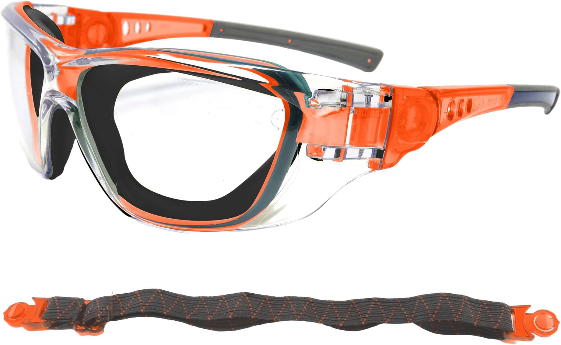 Edz Kidz® Childrens Safety Glasses. Kids protective spectacles. Including a strap to turn them into Goggles. Ideal for school and NERF. CE and UKCA Certified