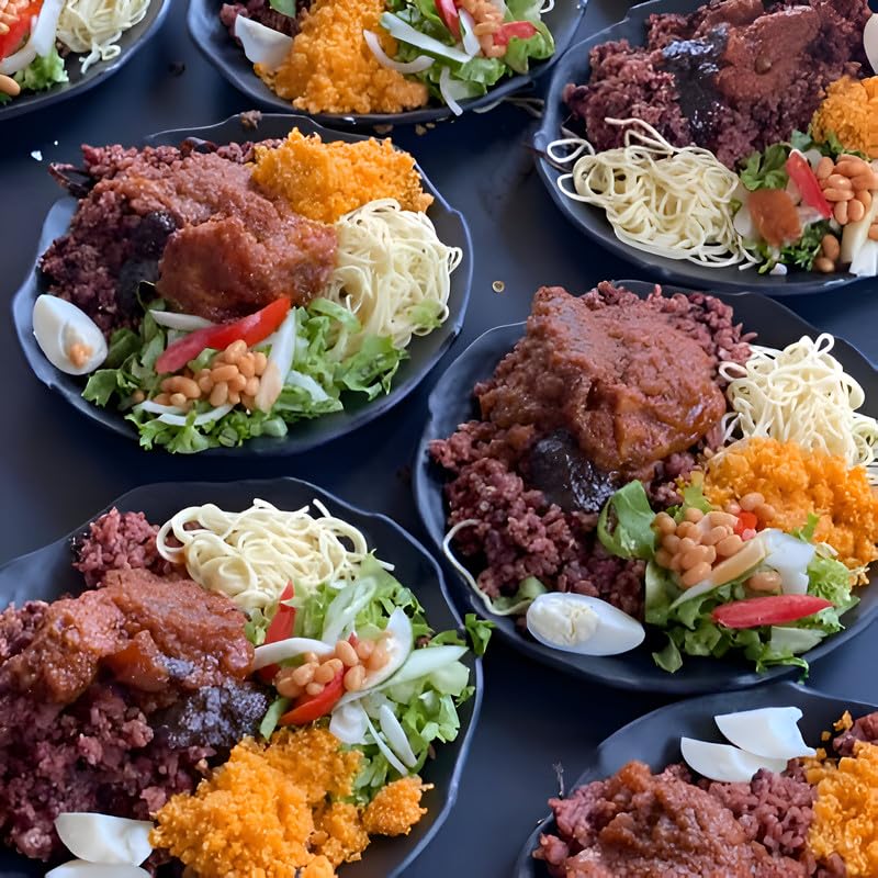 Miniatura 4 de MOTHERLAND GOODS Hojas de Waakye de Ghana para cocinar, auténticas hojas bicolores de mijosorgo para hacer un plato Awaakye. (3.5 onzas, 1 paquete,