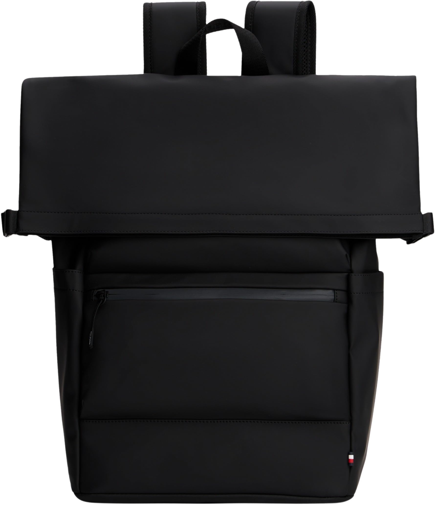 Tommy Hilfiger Herren Rucksack mit Rolltop, Schwarz (Black), Einheitsgröße