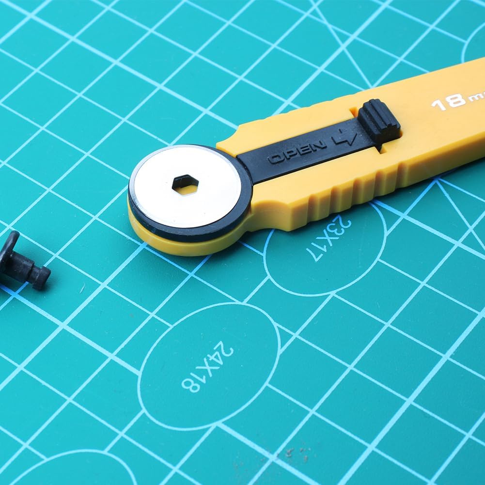 AUTOTOOLHOME 20 Pack 18mm Rotary Cutter Blades Cutting Fabric Paper Quilting Sewing Patchwork Tool
