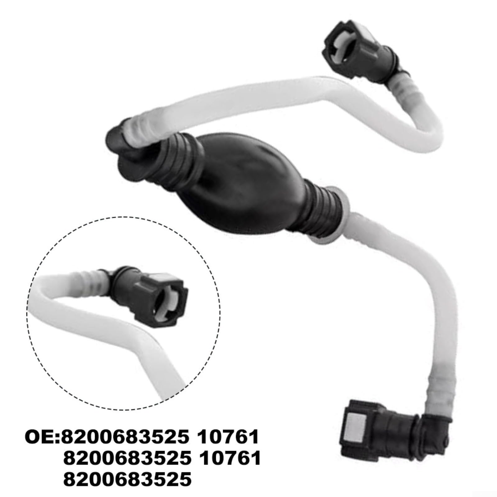 Tuyau d'alimentation de carburant avec boule de démarrage pour Renault pour Kangoo 1.5 DCI, Grand pour Kangoo, Be Bop & Express, pièce de rechange 8200683525, noir