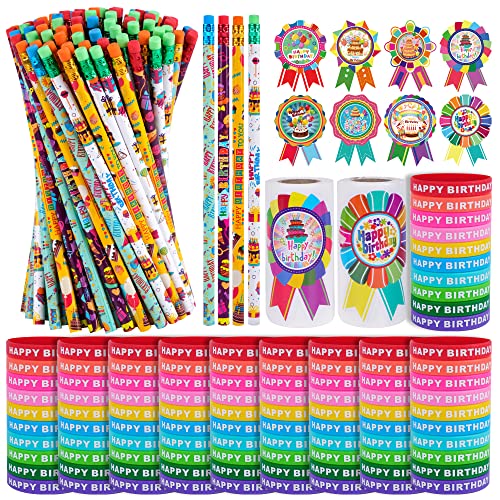 Set de 100 lápices de colores Happy Birthday para maestros miniatura 1