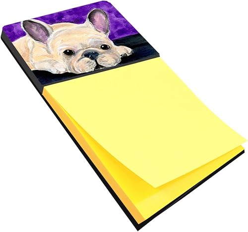 Caroline's Treasures SS8698SN - Dispensador de notas adhesivas para bulldog francés, dispensador de notas adhesivas, blocs de notas, accesorios de