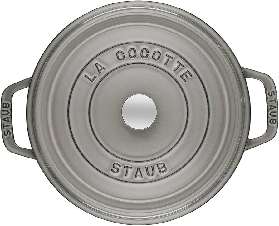 Amazon.com: Staub Cast Iron 7-qt Round Cocotte - Graphite Grey Amazon.com: Staub Cast Iron 7-qt Round Cocotte - Graphite Grey