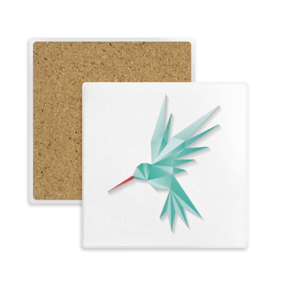 Coaster oiseau origami en pierre, le cadeau de table absorbant et multicolore idéal