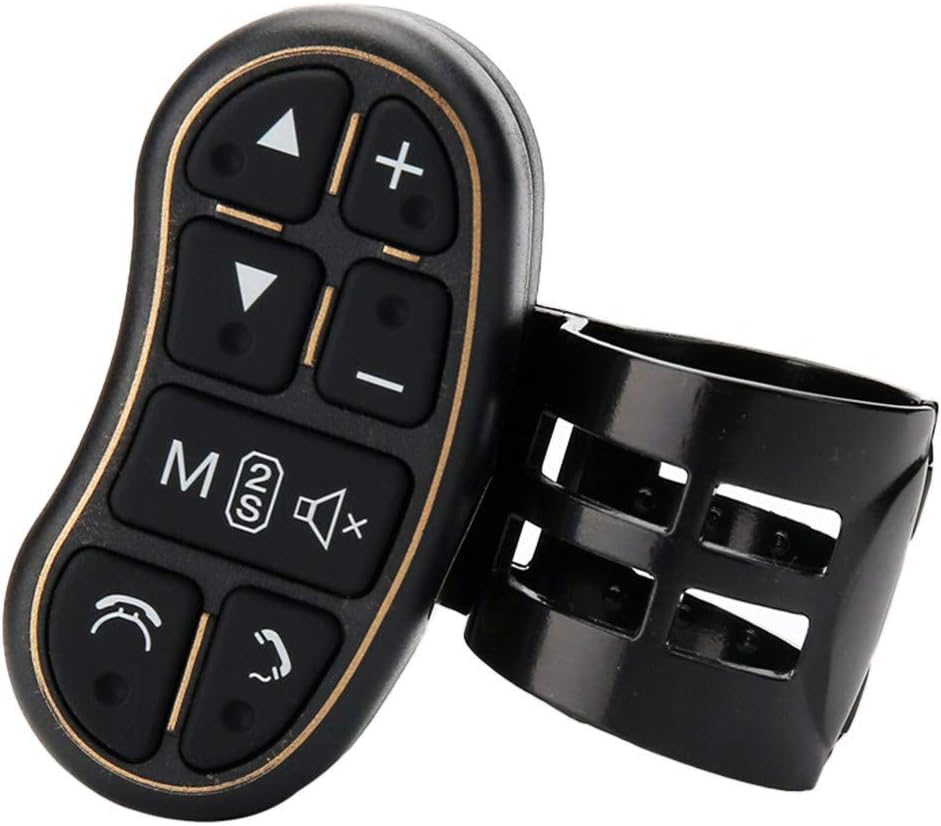 Luckgo Car Wireless Handsfree bluetooth Steering Wheel Remote Control 8 Button DVD Player with Audio Volume
