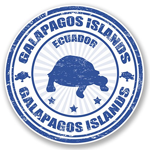 2 x Sticker vinyle en Îles Galapagos Équateur iPad Ordinateur Portable Voyage Bagage # 4439 - 10cm x 10cm