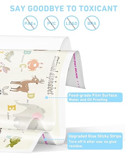 Miniatura 2 de Babebay Manteles individuales desechables para bebé, paquete de 40 manteles individuales adhesivos para niños, para restaurantes, mesa de comedor,