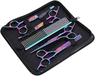 Pet Scissors Kit, Dog Cat Hairdressing Shears Set Cutting Thinning Haircut Tools, Fit for Cutting, Thinning, Grooming, Hairdressing
