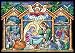 Stained Glass Nativity Religious Christmas Cards - Box of 15