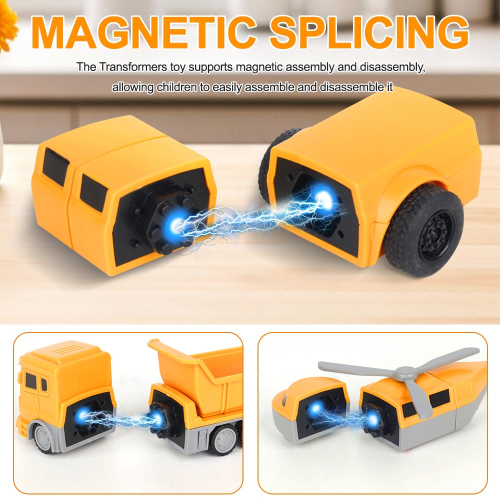 35 Pezzi Magnetico Robot Trasformare Auto Ingegneria Giocattoli