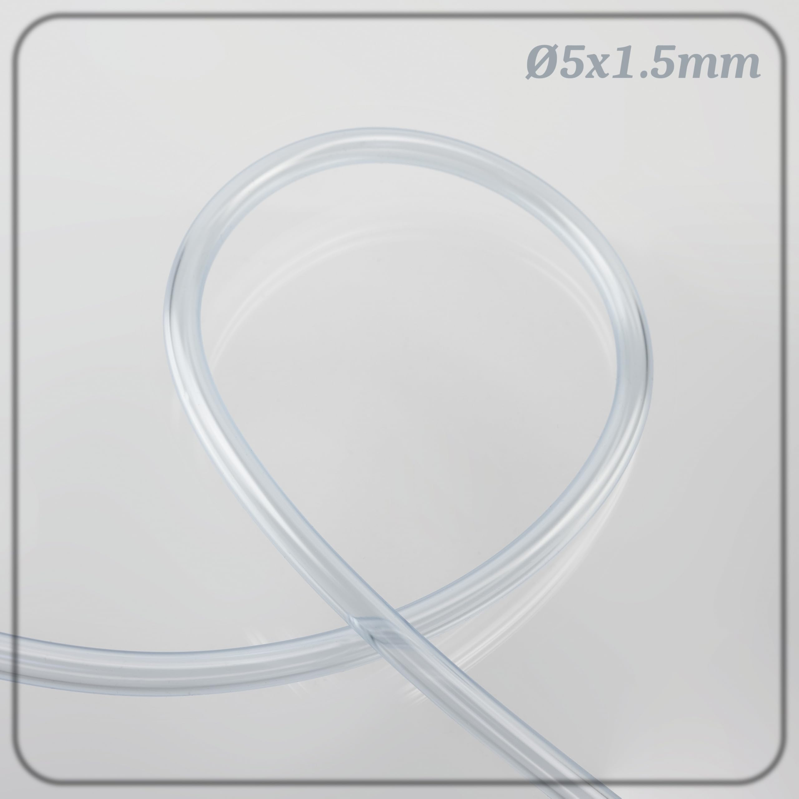 AERZETIX Tubo universale flessibile trasparente 4.5 m Ø5x1.5 mm in plastica