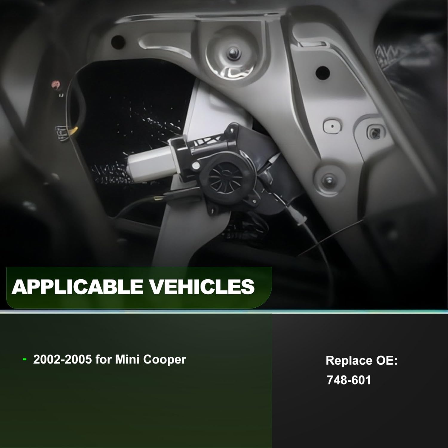 SCITOO Front Left Driver Side Power Window Regulator With Motor Replacement for 2002-2005 for Mini Cooper