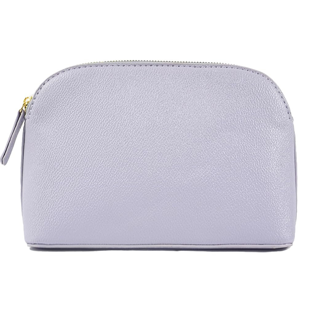kamumanni Pu Leather Makeup Bag for Purse, Cute Makeup Pouch Portable Beauty Bag for Traveling Cosmetic Organizer for Women and Girls (Light Purple)