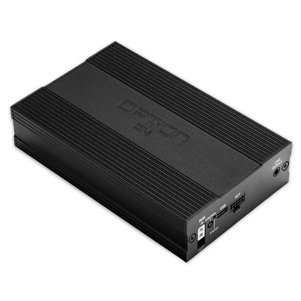 OPTION AIR-D4 4-kanałowy wzmacniacz kompatybilny z pojazdami BMW z fabrycznym systemem dźwiękowym HiFi SA676 – wzmacniacz mocy Plug & Play Class-D do pojazdów BMW serii E i F do 2018 r., bez modułu