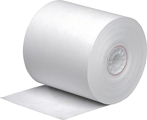 Miniatura 8 de 3 pulgadas x 150 pies 1 capa Bond 50 rollos de papel blanco recibo de cocina sistema POS caja registradora compatible con Clover Epson SNBC Star