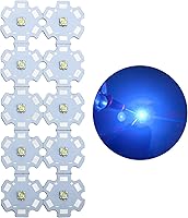 Vista 1 de Paquete de 10 cuentas de chip LED azul de 3 W con PCB base AL para luz de pinspot de bola de espejo