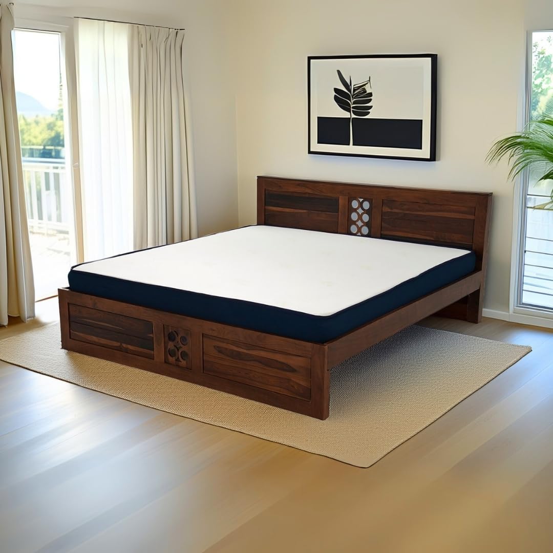 Royaloak Italian Ortho Memory Foam King Size Mattress | 8 Inch Thick with Breathable Knitted Fabric & Pressure Relieving Foam | Superior Body Support | Anti Skid Mattress King Size | 72X78 Inches-image-24