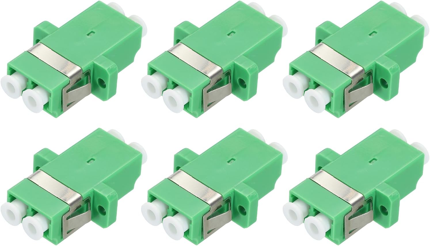 MECCANIXITY Fiber Optical Coupler LC to LC/APC, Single Mode Duplex Adapter, LC-LC/APC, for Network Internet Connector, 6pcs