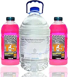 Aditivo Concentrado Rosa 02 Litros + 05 Litros Água Desmineralizada Deionizada Kit Sistema Arrefecimento De Radiador